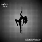 Pole Dancer Sticker
